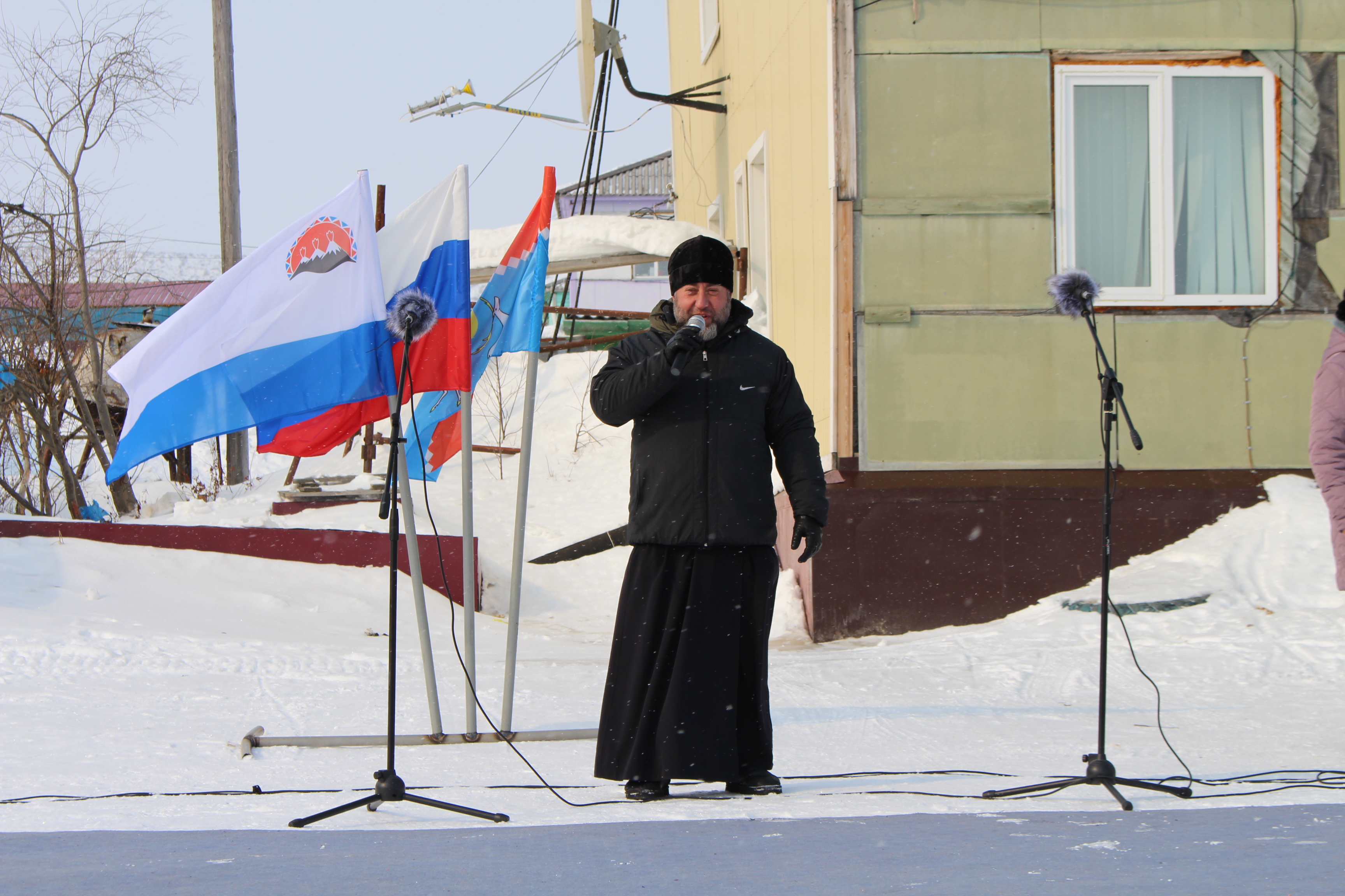 Выступление перед жителями села Каменское